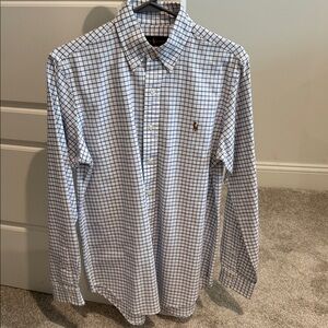 Ralph Lauren Blue and White Checkered Shirt